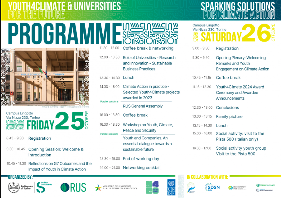 Youth4Climate & Universities for the Future: Sparking Solutions for Climate Action 2 Schermata 2024 10 23 alle 12.10.09