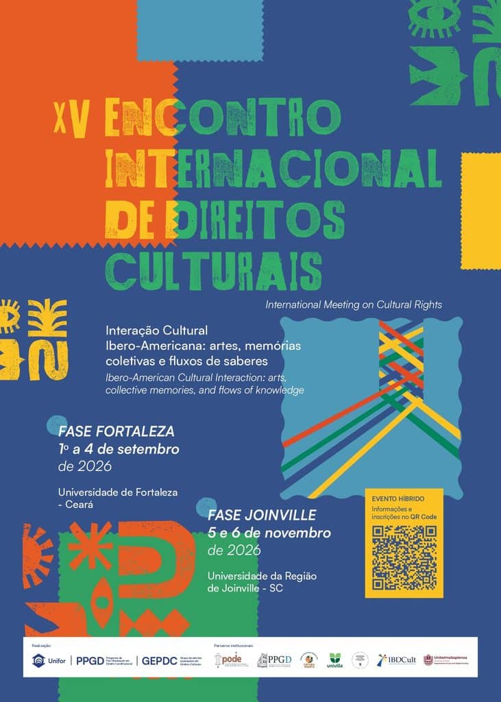 Locandina del XV incontro internazionale sui diritti culturali a Fortaleza